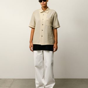 PLEATED TEXTURED SHIRT