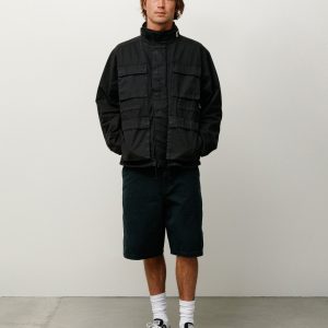 WASHED CANVAS WORK SHORT