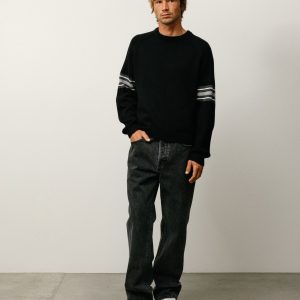 STRIPE RAGLAN CREW